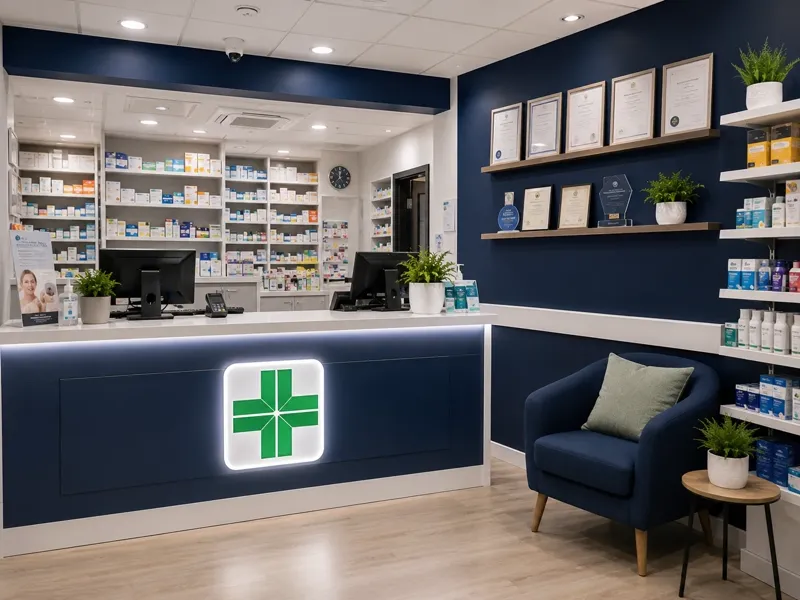 Norfolk Street Pharmacy interior and dispensary